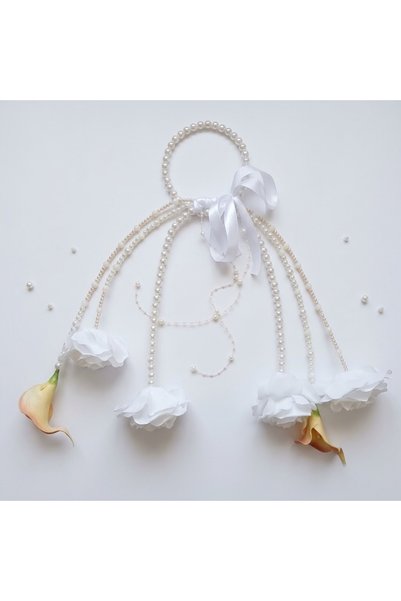 Generic Brand Bridal Bouquet / Cascade Decorative Accessory with Pearls, Sati...