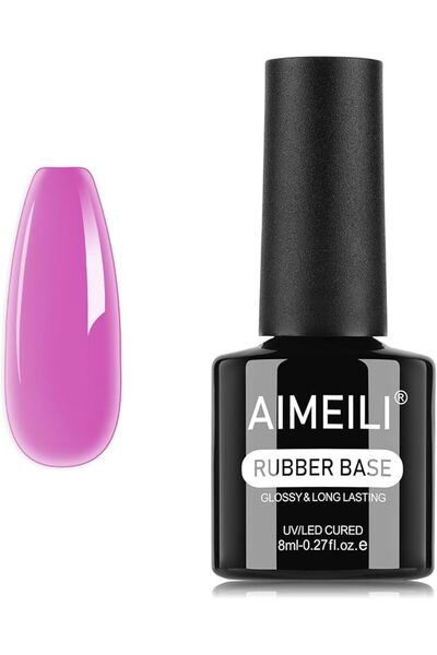 AIMEILI جل مطاطي للأظافر سعة 8 مل، جل أساس مطاطي لبناء أطراف الأظافر، جل أظاف...