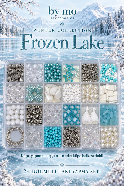 By MO Accessories مجموعة Winter Collection Frozen Lake المكونة من 24 قطعة لصن...