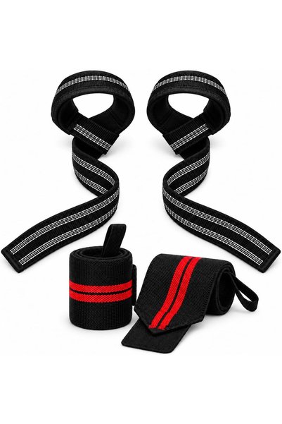 Rightsure Lifting Straps and Wrist Wraps Set
