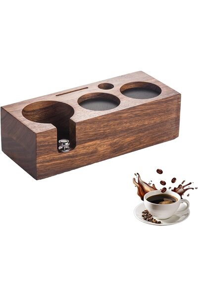 KASTWAVE Coffee Tamper Station, Wooden 5-in-1 Espresso Tamper Station, Adjust...