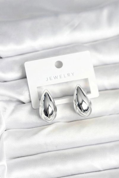 shopwave Silver Color Drop Earrings 24 mm