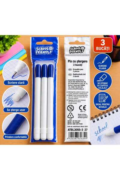 Generic Brand Set 3 Corectoare cu Rescriere School Friendly