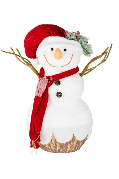 Herdekora Christmas Ornament Snowman Beret Red-White 64X70 Cm.