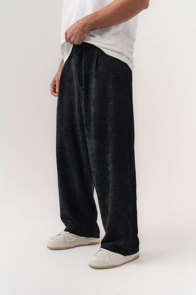 go gang own Velvloom Jacquard Velvet Soft Textured Baggy Men's Trousers