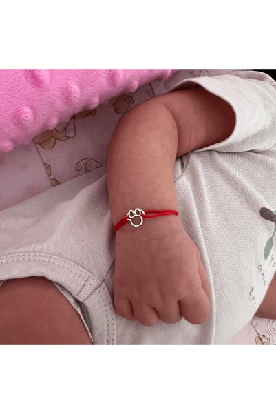 OEM Brățară din șnur cu decupaj Minnie, 0-2 ani, din aur de 14K
