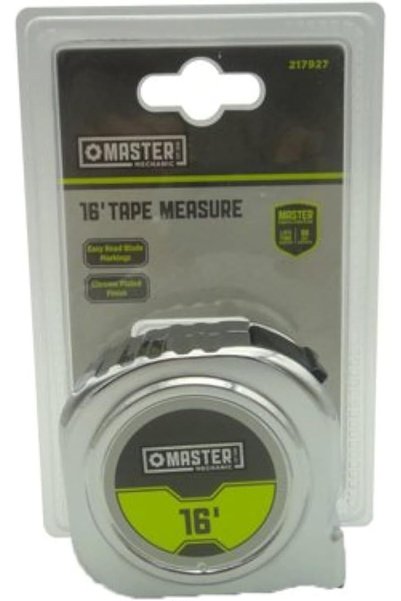MASTER MECHANIC شريط قياس كروم CUC5019، مغلف بالنايلون، 3/4 بوصة. x 16 قدمًا....
