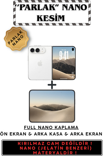AS MOBİLE Iphone Duo Uyumlu Parlak Nano Ekran Koruyucu | Full Nano Kaplama - ...