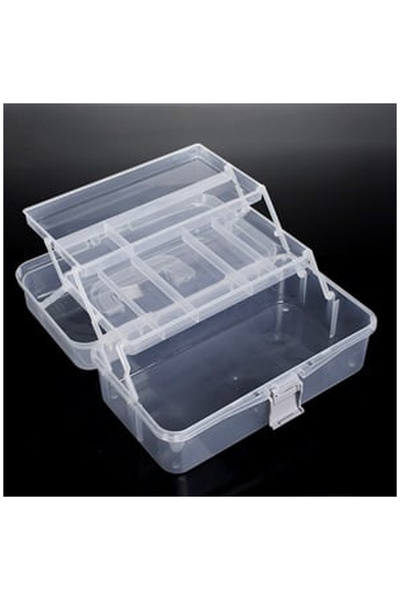 OEM Valiza Organizatoare cu 3 Nivele din Plastic Transparent 32,5x19,5x14,5cm