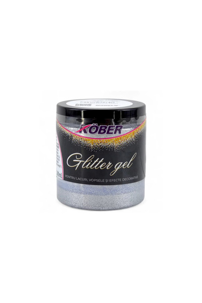 Kober Aditiv pentru vopsele si efecte decorative, Glitter Gel, Argintiu, gel ...