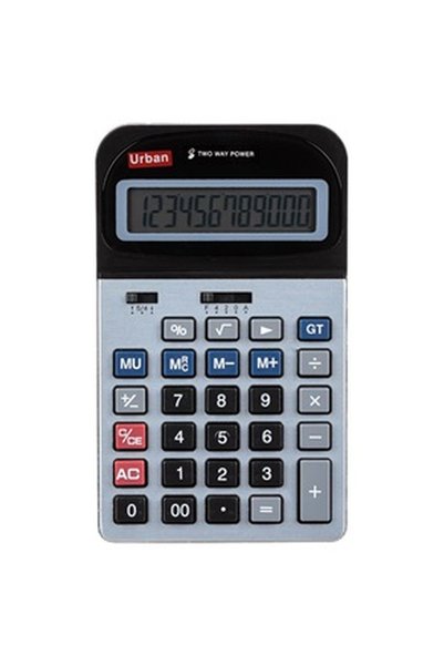 OEM Αριθμομηχανή URBAN Ασημί 12 Ψηφία 10,5x17x2,3 εκ.