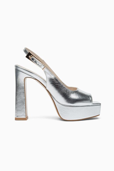 ALTIN TOPUK Luna Silver Platform Heeled Shoes