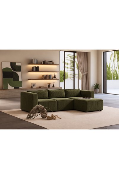 S Home Design Concept Boho Mini Modüler Köşe Koltuk Sırt Minderli, Fitilli Ye...