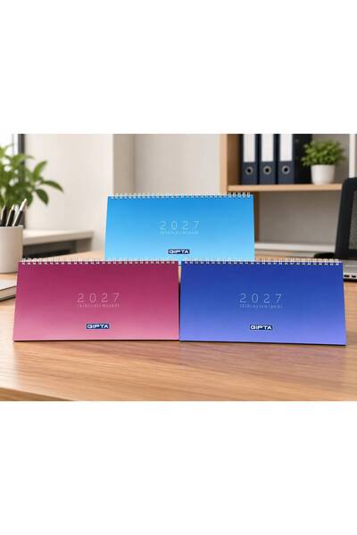 Gıpta 2027 Masa Takvimi 16X33 Spiralli Karton Kapak Parc 506-PXK(3LÜ)