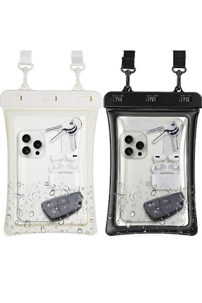 Generic 2 Pack Floating Waterproof Phone Pouch, Large IPX8 Cell Phone Dry Bag...