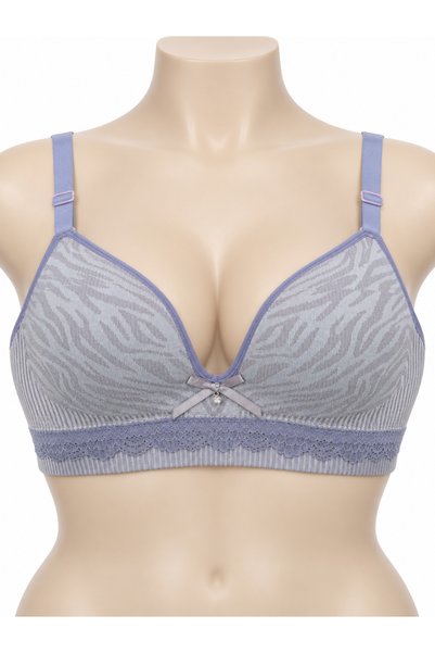 Assematul Modah Women Seamless Wireless Bra Soft Lace Trim Comfortable Everyd...