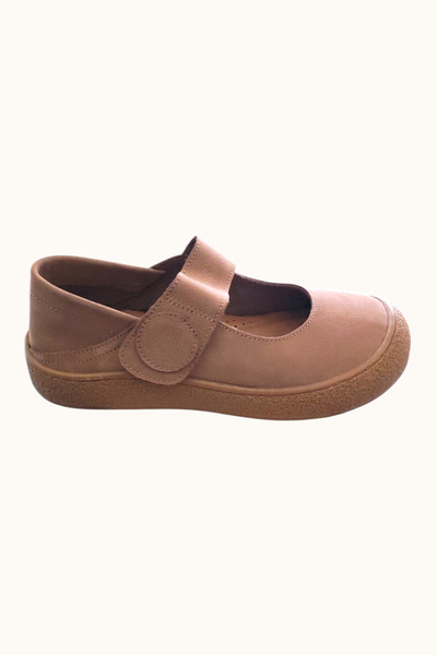 Hayati Arman Women's Genuine Leather Velcro Rubber Sole Ballerina Daily Casua...