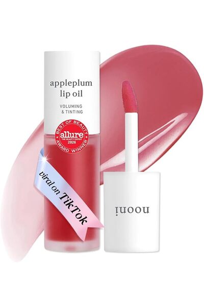 NOONİ Vegan Appleseed Lip Oil - Appleberry | Long-Lasting, Moisturizing, Plum...