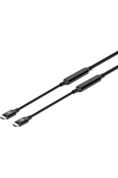 MANHATTAN Καλώδιο USB 3.1 USB-C αρσενικό - USB-C αρσενικό 60W Μαύρο 5μ (355971)