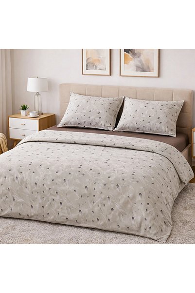 Ralex Lenjerie pat Ranforce Cotton Pro Bumbac 100%, 1 persoană cu husă, 3 pie...