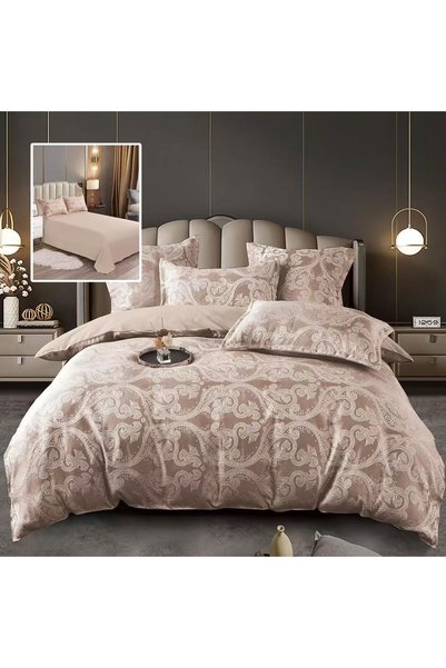 Clasy Jacquard Double bed linen 6 pieces, Bed Sheet sheet 230x250 cm, Duvet 2...