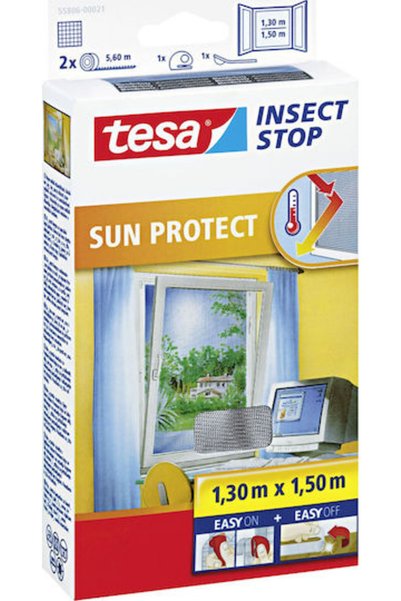 Tesa Comfort Σίτα Παραθύρου με Βέλκρο Αλουμινίου Λευκή 150x130εκ.
