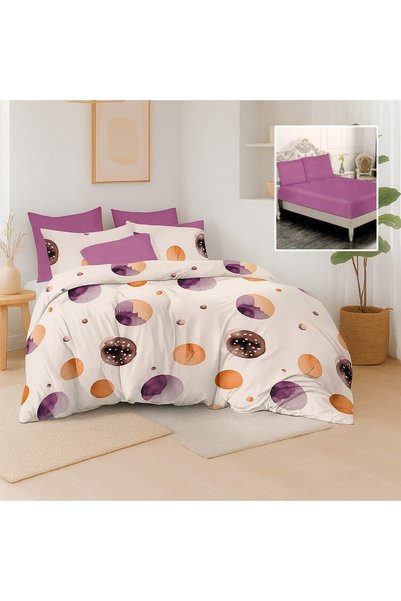 Ralex Lenjerie pat bumbac Finet 6 piese PROMO cu husă saltea 160x200 sau 180x...
