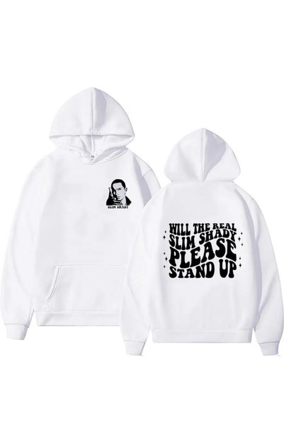 Vordevia Eminem Printed Cotton 3 Thread Threaded Oversize Sweatshirt