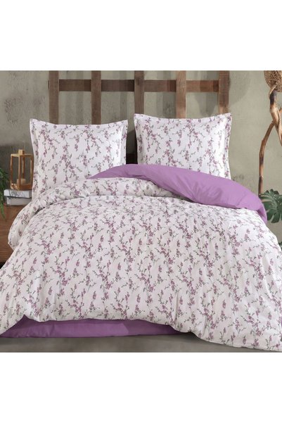 Ralex Ranforce Cotton Pro 100% Cotton Cotton , King Size, 4 Pieces, Lilac Flo...
