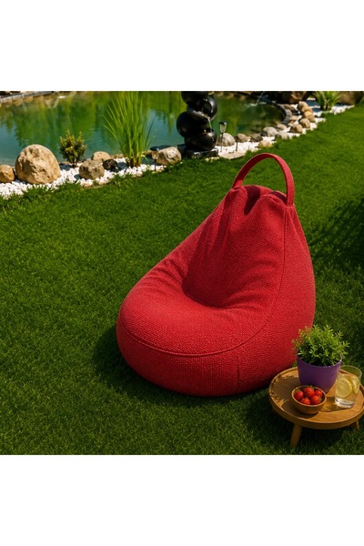Ralex Fotoliu Bean Bag Interior-Exterior, diametru 75 cm, umplută cu fulgi de...
