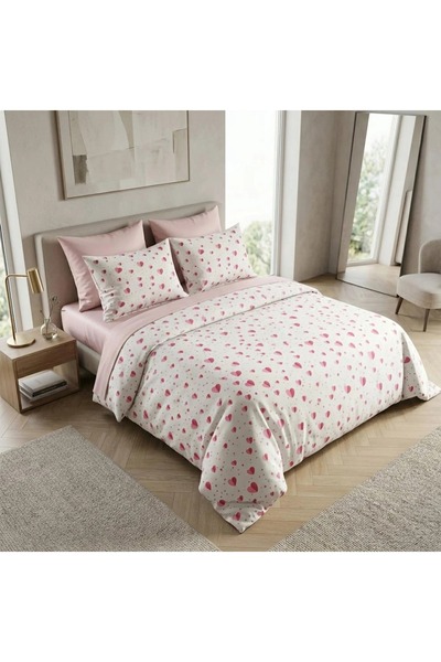 Ralex Ranforce Cotton Pro 100% Cotton Bed Cotton , King Size with Cover, 6 Pi...