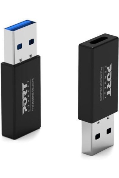 PORT DESIGNS Μετατροπέας USB-A Αρσενικό σε USB-C Θηλυκό, 2 Τεμάχια