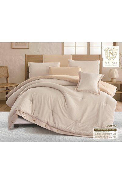 Ropi Nefren 7 Pieces Microfiber Soft Brushed Heavy Filling Winter Comforter Set