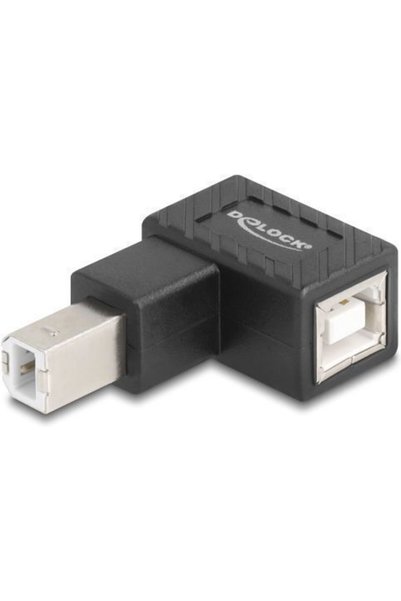 DELOCK Αντάπτορας USB 2.0 Τύπου Β Αρσενικό-Θηλυκό 90° °   Κατακόρυφο MPN 67204