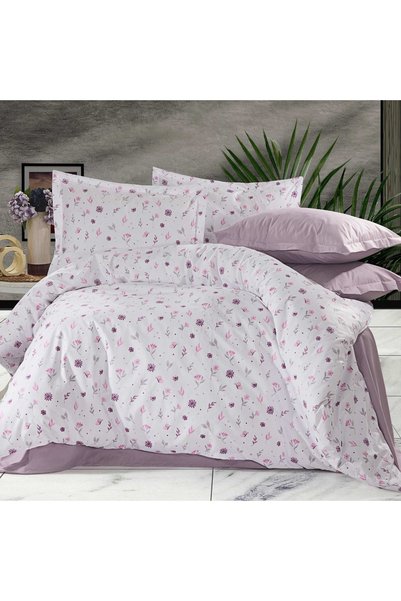 Ralex Lenjerie pat Ranforce Cotton Pro Bumbac 100%, King Size cu husă, 4 pies...