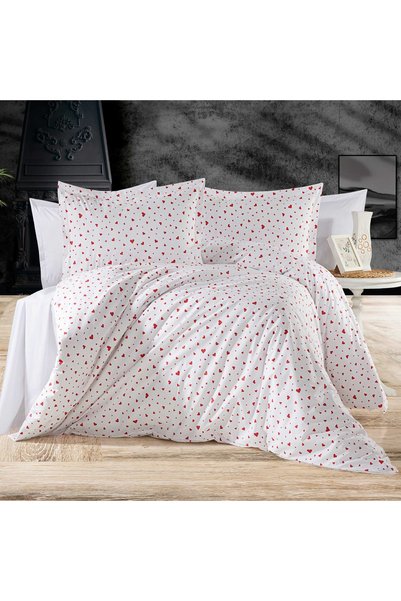 Ralex Ranforce Cotton Pro Cotton Linen 100% Cotton, King Size, 4 Pieces Heart...