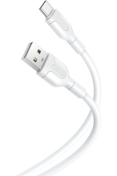 Xo NB212 Καλώδιο USB 2.0 USB-C Αρσενικό - USB-A Λευκό 1μ 16.005.0193