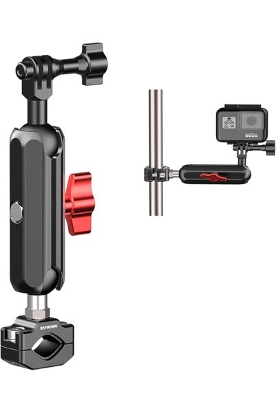 GENERAL حامل كاميرا Jfadg لـ GoPro و DJI و Insta360 - مشبك أنبوبي من الألومني...