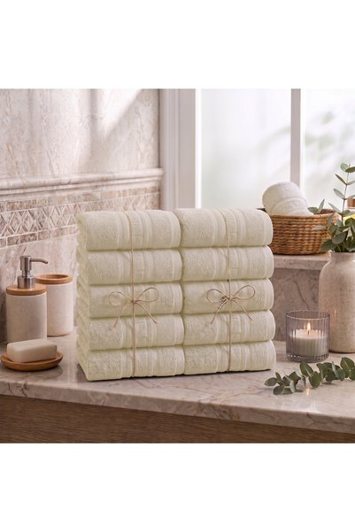 Ralex Pachet 10 prosoape de baie 70x140 cm, Bumbac 100%, Greek Border 500 gra...