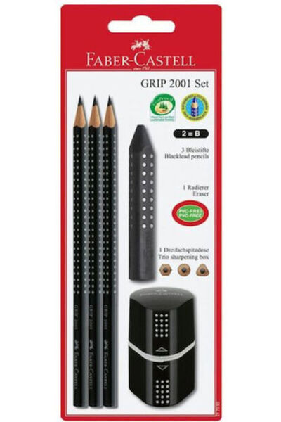 Faber Castell Faber-Castell 2001 Σετ Μολυβιών HB με Γόμα Μαύρο