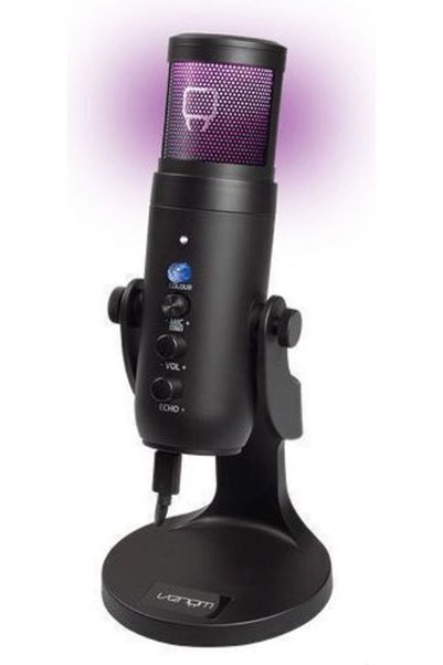 VENOM Μικρόφωνο Streaming LED VS2868 Ενσύρματο USB Καρδιοειδές Μικρόφωνο για ...