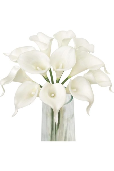 Generic Artificial Calla Lily Fake Silk Flowers Bouquet Real Touch for Home G...
