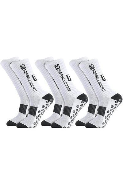 AQUAFALCON 3/4/8 Pairs Non Slip Sport Soccer Socks Anti Slip Football Basebal...