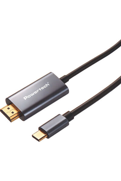 POWERTECH Καλώδιο βίντεο USB-C αρσενικό - HDMI αρσενικό Μαύρο 2μ PTR-0210