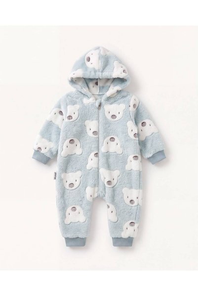EFEYOO Welsoft Unisex Bebek Tulum 3-6 Ay 6-9 Ay 9-12 Ay 12-18 Ay Patikli %100...