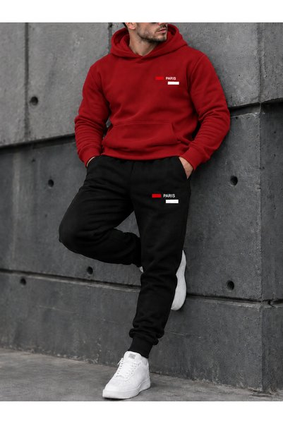 SILATU Paris Printed Tracksuit (Sweat-Black Tracksuit)