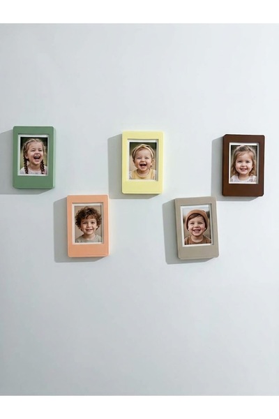 Genel Markalar Instax Mini Uyumlu Mıknatıslı Buzdolabı Fotoğraf Çerçevesi - 5...