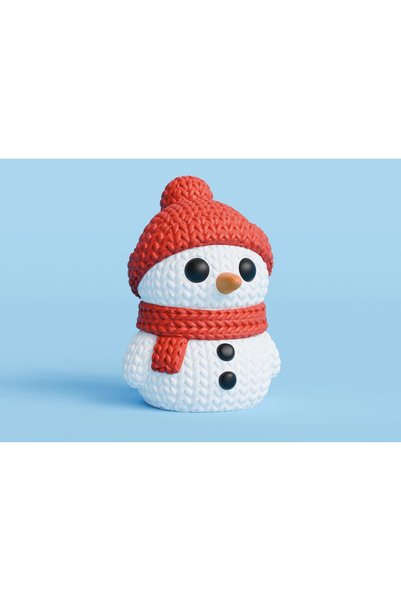 3DONE MODELS Figurină Om de zăpadă tricotat 3D - Decor de Crăciun 6-8 cm