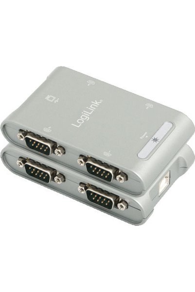 LogiLink AU0032 Μετατροπέας VGA Αρσενικό σε USB-A Θηλυκό Ασημί