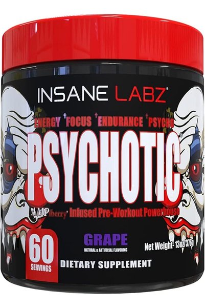 insane labz Psychotic, High Stimulant Pre Workout Powder, Extreme Lasting Ene...